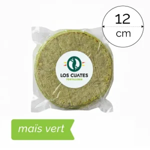 Tortillas de maïs ancestral vert 100 % naturel - 12 cm – 10 unités